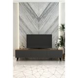 Model Vera 180 cm Televizyon Ünitesi 3 Kapaklı Tv Ünitesi – Modern Tv Sehpası | Televizyon Konsolu - Atlantik Çam - Antrasit