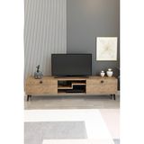Model Z 150 cm Tv Ünitesi – Dekoratif Raflı Televizyon Ünitesi Iki Kapaklı Modern Tv Sehpası | Televizyon Konsolu - Atlantik Çam