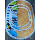Modela 3'lü Set Banyo Halısı Kaymaz Taban Klozet Takımı (120X86 86X66 66X57) - Renkli