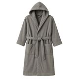 MODELHOME Pamuklu kapşonlu Gri renkli (L-XL-2XL-3XL-4XL-5xl-6xl) Büyük/Battal Beden Bornoz Gri 5XL Unisex
