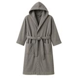MODELHOME Pamuklu kapşonlu Gri renkli (L-XL-2XL-3XL-4XL-5xl-6xl) Büyük/Battal Beden Bornoz Gri XL Unisex