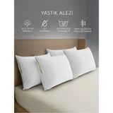 MODELHOME Pamuklu Sıvı Geçirmez 4’lü Yastık Alezi - 50 x 70 cm - Beyaz