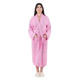 MODELHOME Soft Line Pamuklu Şalyaka Pembe Renkli (L-XL-2XL-3XL-4XL) Büyük/Battal Beden Bornoz Pembe 3XL Unisex