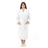 MODELHOME Soft Line%100 Pamuklu Şalyaka Beyaz Renkli (L-XL-2XL-3XL-4XL) Büyük/Battal Beden Bornoz Beyaz L Unisex