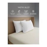 MODELHOME Yastık Alezi Sıvı Geçirmez %100 2'li Pamuk Yastık Koruyucu 50x70 Cm 2 Lİ SIVI GEÇİRMEZ YASTIK ALEZİ Tek Ebat 50 x 70