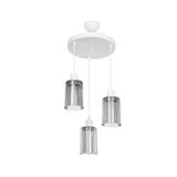 Modelight Aksel 3'lü Füme Optik Camlı Avize