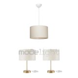 Modelight Arel Yatak Odasi Set - Krem Sarkit 2 Gold Abajur Salon-Oturma Odasi-Cocuk Odasi-Yemek Odasi