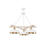 ModeLight Arya 3'lü Ahşap Avize Beyaz/gold