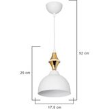 Modelight Bella Karo Beyaz Gold/gold Sarkıt Yemek Odası Yatak Odası Oturma Odası Salon Mutfak Avizesi - Beyaz - Gold