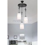 Modelight Ceylin 3Lu Siyah Optik Opal Camli Avize