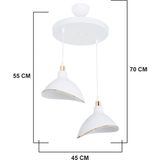 Modelight Gima Ikili Avize Beyaz - 2