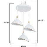 Modelight Gima Üçlü Avize Beyaz - 3
