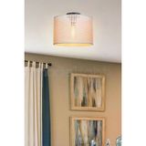Modelight Goza 30 Cm Sılındır Plafonyer Avıze Hasır Beyaz Salon-Oturma-Cocuk-Yemek-Yatak Odası--Antre-Mutfak