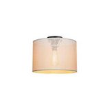 ModeLight Goza 38 cm Hasır Krem Silindir Plafonyer Avize