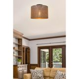 Modelight Goza 38 cm Silindir Plafonyer Avize Artı Desen Kahve - Kahverengi