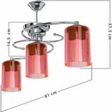 Modelight Işıl 3 Lü Avize Optik Narçiçeği Camlı