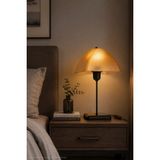 Modelight Karmen Abajur -Retro Modern Mantar / Kubbeli Komodin Lambası - Salon,oturma Odası, Antre,yatak Odası, Ofis Başucu Masa Lambası - BAKIR KUKA - SİYAH KUKA - Siyah