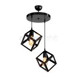Modelight KÜP 2Lİ AVİZE SİYAH