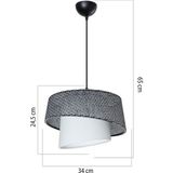 Modelight Lıma Artı Desenlı Sıyah/Beyaz Sarkıt Salon-Oturma Odası-Cocuk Odası-Yemek-Yatak Odası--Antre-Mutfak