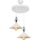 Modelight Maya Karo Beyaz/krom Ikili Yemek Odası Oturma Odası Salon Mutfak Avize - Beyaz - Krom