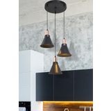 Modelight MDL.4301 Siyah Porto 3'lü Çember Avize