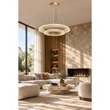 Modelight Mirena Eskitme LED Avize -Modern Kristal Cam Efektli Salon ve Oturma Odası Avizesi - İKİLİ - Altın