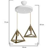 Modelight Prizma 2'li Beyaz/eskitme Avize - Eskitme - Beyaz