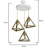 Modelight Prizma 3'lü Beyaz/eskitme Avize - Eskitme - Beyaz