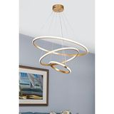 ModeLight Rıng 3lü Ledli Avize Gold Altın