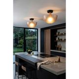 Modelight Roma Plafonyer Avize - Modern Retro Tavan Aydınlatması - Salon, Yatak Odası, Mutfak, Koridor, Antre ve Hol Tavan Aydınlatması - BAL/SİYAH/BAKIR - Beyaz