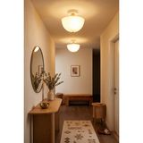 Modelight Roma Plafonyer Avize - Modern Retro Tavan Aydınlatması - Salon, Yatak Odası, Mutfak, Koridor, Antre ve Hol Tavan Aydınlatması - OPAL/BEYAZ/GOLD