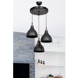 Modelight Ronda 3Lu Avize Siyah / Salon - Oturma Odasi - Cocuk Odasi - Yemek Odasi - Mutfak - Antre - Hol