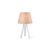 Modelight Tripod Abajur Beyaz Ayak / Kahve Sapka Mdl.2641