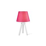 Modelight Tripod Abajur Beyaz Ayak / Pembe Sapka Mdl.2644