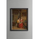 Modeline Aşık - Vintage Desenli Çerçeve, Gümüş, 15 x 21
