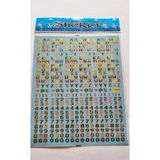 Modellino 2 Adet A4 Büyük Boy Harfler Rakamlar Yapıştırma Sticker Altın Yaldız Çerçeveli Yapıştır Etiket