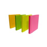 Modellino 4'lü Renkli Yapışkanlı Kare Postit Not Kağıdı RBC 76mmx76mm 4x80 yaprak - Pembe Yeşil Sarı Turuncu