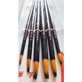 Modellino 6'lı Sulu Boya Fırçası 2 - 4 - 6 - 8 - 10 - 12 Numara Renkli Set