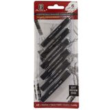 Modellino 6'lı Yassı Kömür Kalem Compressed Drawing Charcoal / Sıkıştırılmış Çizim Kömürü - Soft Medium Hard