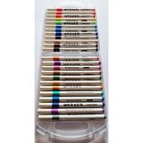 Modellino Akrilik Marker Kalem Şeffaf Beyaz Plastik Çantalı / 24-36-48-60 Renk Seçenekli Acrylic Painter - 24 Renk