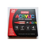 Modellino Brush Akrilik Marker Ufen Fırça Uçlu Akrilik Kalem Markör - 12 / 24 / 60 Renk Seçenekli