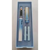 Modellino Dolma Kalem 2 Kartuş Tüplü Sert Pvc Kutulu Soft Pastel ve Metalik Renk Seçenekli - Pastel Mavi Beyaz