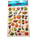 Modellino Kabartma Sticker Etiketler 30X17CM Emoji Kalp Hayvanlar Bayrak Meyveler Smiley Kuşlar Kelebekler - ALP-060