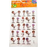 Modellino Kabartma Sticker Etiketler 30X17CM Emoji Kalp Hayvanlar Bayrak Meyveler Smiley Kuşlar Kelebekler - ALP-217