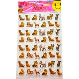 Modellino Kabartma Sticker Etiketler 30X17CM Emoji Kalp Hayvanlar Bayrak Meyveler Smiley Kuşlar Kelebekler - ALP-523