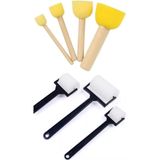 Modellino Modelling Tools Sünger Rulo Fırça 3'lü Set Ve 4'lü Tampon Ponpon Fırça