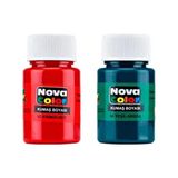 Modellino Nova Color 2'li Kumaş Boyası Forma Tişört Tekstil Çanta Boyası 30CC Renk Seçenekleri ile - Kırmızı