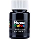 Modellino Nova Color Renk Seçenekli Tek Şişe Kumaş Boyası 30ML - Siyah
