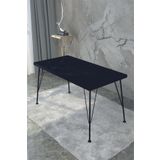 Modelvizyon 90*60dekoratif Siyah Mermer Bahçe Yemek Cafe Balkon Mutfak Masası