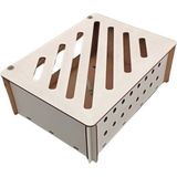 Modem Saklama Kutusu Çapraz Desen - 25X18X9 cm - Beyaz